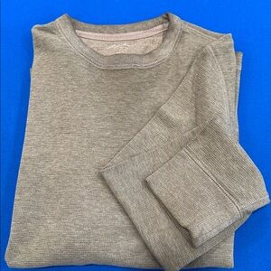 Eddie Bauer Men's Taupe Long Sleeve Top Large